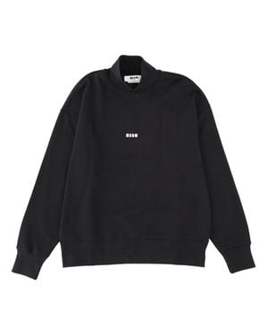 MSGM Mock Collar Sweatshirt - Black