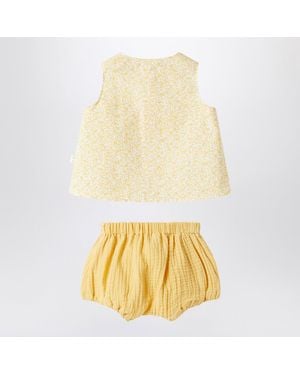 Teddy & Minou Outfit With Floral Print - Yellow
