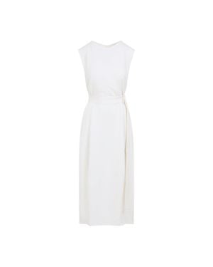 Studio Nicholson Wold Midi Dress Viscose - White