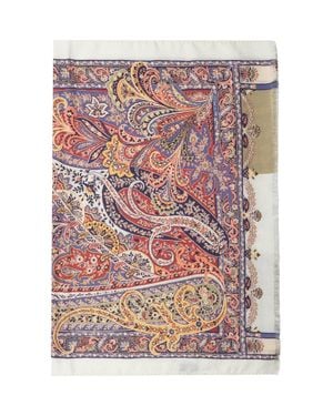 Etro Orfeo Silk-Blend Scarf 70X200 - Pink