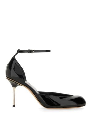 Sportmax Elegant Leather Mary Jane Pumps For - Black