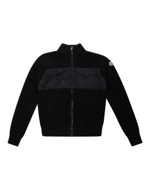 Moncler Kids Cardigan Sweater - Black