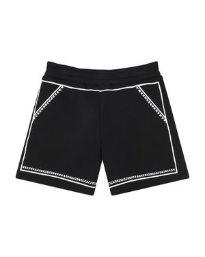 Marc Jacobs Stylish Mini Waist Shorts With Trendy Print Details - Black