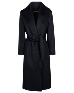 Max Mara Mstloriana Shawl-Neck Overcoat - Black