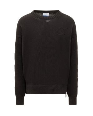 Off-White c/o Virgil Abloh 3D Diag Knit Sweater - Black