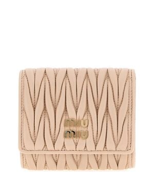 Miu Miu Light Leather Wallet - Natural