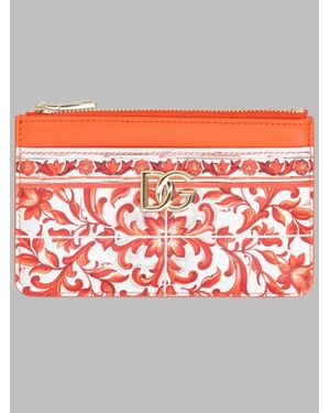 Dolce & Gabbana Chic Zip Around Wallet - Red