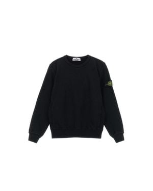 Stone Island Sweatshirt With Logo - Black