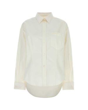 Balenciaga Cotton-Silk Blend Shirt - White