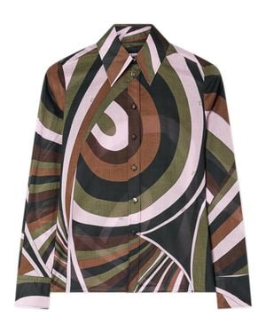PUCCI Slim-Fit Button-Down Shirt With Classic Collar And Long Sleeves - Multicolor