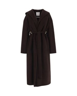 Sportmax Belted Wool Coat - Black