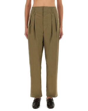 Moschino Tailored Pants With Pleats - Green