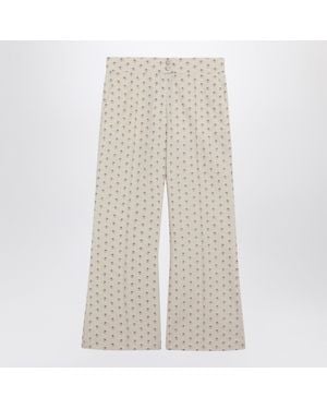 Valentino Garavani Floral Print Pants - Natural