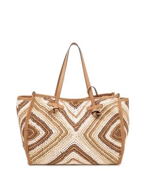 Gianni Chiarini Marcel Soft Fabric Intrecciato Tote Handbag - Natural