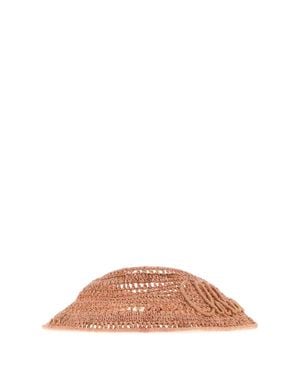 Chloé Raffia Visor - Pink