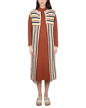 Alysi Long Vest - Red