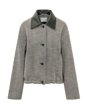 Studio Nicholson Leather Collar Jacket - Gray