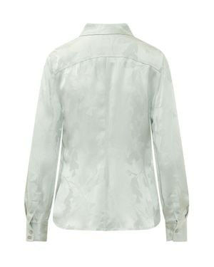 Calvin Klein Slim Fit Jacquard Floral Shirt - Green