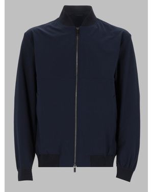 BOSS Zip-Front Bomber Jacket - Blue