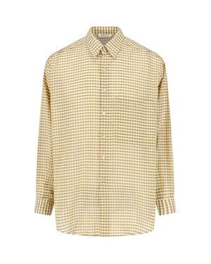 AURALEE Check Cotton Shirt - Natural
