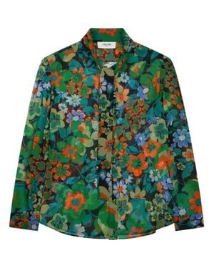 Celine Silk Shirt - Green