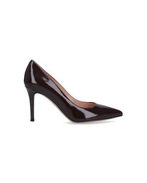 Gianvito Rossi Lamb Leather Heeled Pumps - Brown