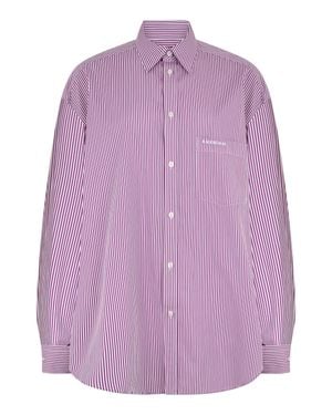 Balenciaga Striped Cotton Poplin Shirt - Purple