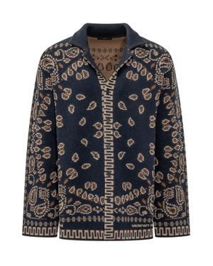 Alanui Bandana Jacquard Shirt - Gray