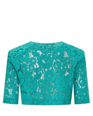 Pinko Stylish Pizzo Buttoned Blazer - Blue