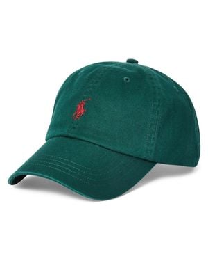 Polo Ralph Lauren Signature Embroidered Polo Hat With Buckled Strap - Green