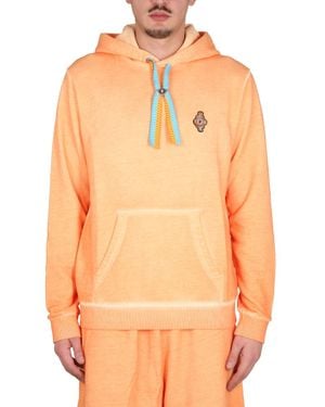 Marcelo Burlon Sunset Cross Regular Sweatshirt - Orange
