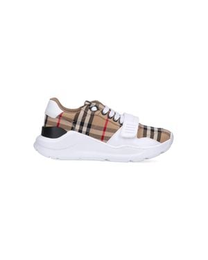 Burberry Vintage Check-Patterned Low-Top Sneakers - White