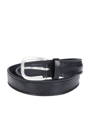 Orciani Sport Leather Belt With Soft Bull Texture - Black