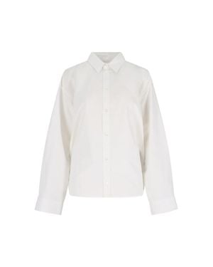 Balenciaga Lightweight 100% Cotton Button-Front Shirt For - White