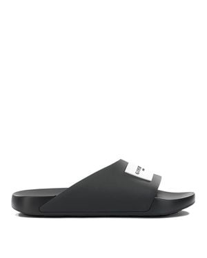 Givenchy "Label" Slides - Black