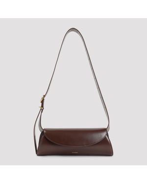 Jil Sander Mini Cannolo Leather Shoulder Bag - Brown