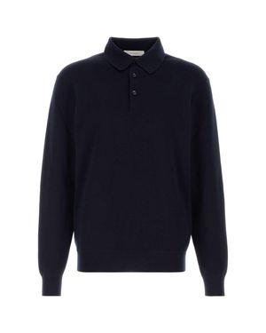Umit Benan Cashmere-Silk Blend Polo Shirt For - Blue