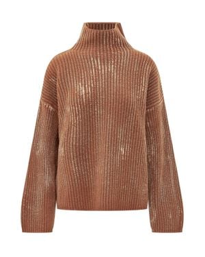 DIESEL M-Amet Knit Sweater - Brown