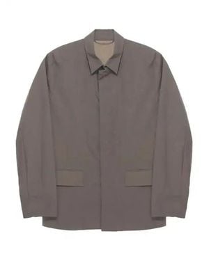 Rier Cotton Shirt Jacket - Gray