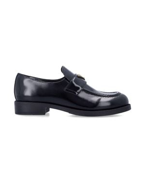 Prada Leather Loafers - Blue