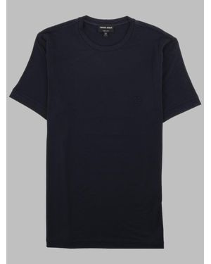 Giorgio Armani Stretch Viscose T-Shirt Made - Blue
