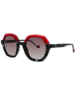 Face A Face Novva 1 Acetate Sunglasses, 50-24-142, Gradient Lenses, Case Included - Black
