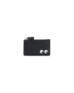 Anya Hindmarch Goat Leather Continental Wallet - Black