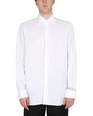 Raf Simons Cotton Shirt With Classic Collar - White