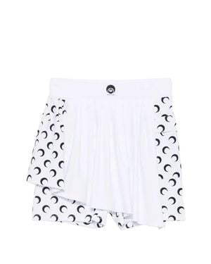 Marine Serre Fitted Medium-Waisted Athleisure Mini Skort - White