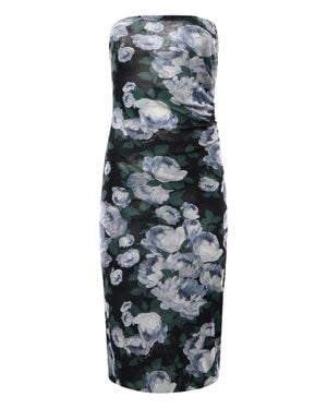 Stella McCartney Floral Mesh Dress - Gray