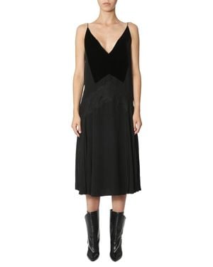 Givenchy Sleeveless Dress With Velvet Neck - Black