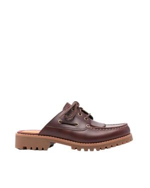 Timberland Leather Lug Sole Mule Loafer - Brown