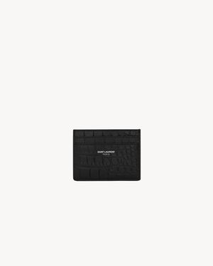 Saint Laurent Ysl Paris Credit Card Case - White