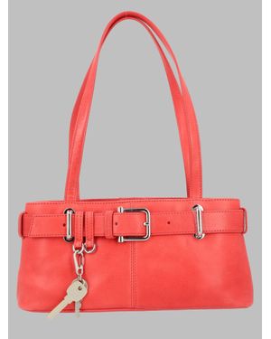 OSOI Leather Shoulder Bag With Buckle Detail - Red